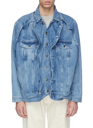 Main View - Click To Enlarge - Y/PROJECT - Layered button front denim jacket