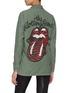 Back View - Click To Enlarge - MADEWORN - 'The Rolling Stones' print mix graphic appliqué jacket