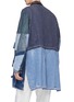  - YVES DELORME - Zip lapel patchwork unisex denim kimono coat
