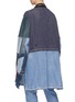 Back View - Click To Enlarge - YVES DELORME - Zip lapel patchwork unisex denim kimono coat