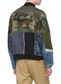  - YVES DELORME - Camouflage print twill panel unisex denim bomber jacket