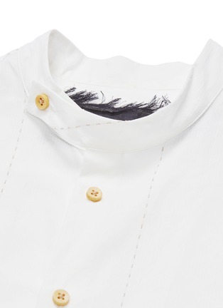  - UMA WANG - Mandarin collar pinstripe shirt