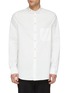 Main View - Click To Enlarge - UMA WANG - Mandarin collar pinstripe shirt
