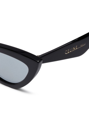 Detail View - Click To Enlarge - CELINE - Mirror acetate cat eye sunglasses