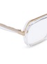 Detail View - Click To Enlarge - CELINE - Metal browline acetate square optical glasses