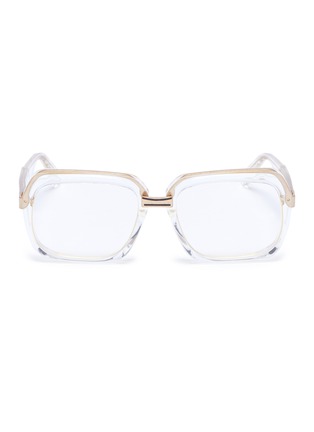 Main View - Click To Enlarge - CELINE - Metal browline acetate square optical glasses