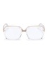 Main View - Click To Enlarge - CELINE - Metal browline acetate square optical glasses