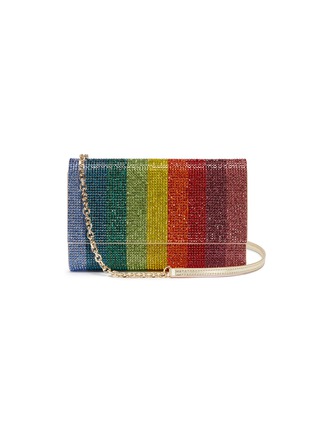 Main View - Click To Enlarge - JUDITH LEIBER - 'Fizzoni' rainbow crystal pavé clutch