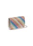 Detail View - Click To Enlarge - JUDITH LEIBER - 'Fizzy' rainbow stripe crystal pavé clutch