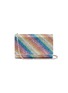 Main View - Click To Enlarge - JUDITH LEIBER - 'Fizzy' rainbow stripe crystal pavé clutch