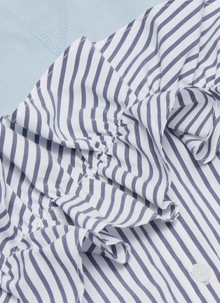  - 10015 - Ruffle stripe shirt panel sweatshirt