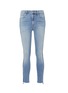Main View - Click To Enlarge - MOTHER - 'The Stunner' stripe outseam staggered cuff skinny jeans