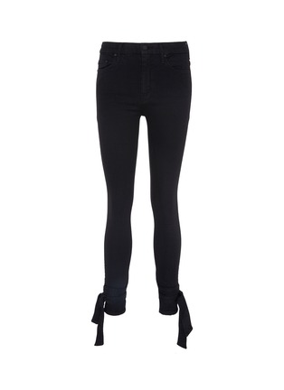 Main View - Click To Enlarge - MOTHER - 'Looker' tie cuff skinny jeans
