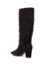 Detail View - Click To Enlarge - RODO - Patent toe tinsel knee high boots