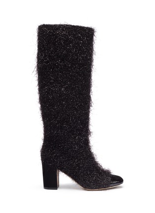 Main View - Click To Enlarge - RODO - Patent toe tinsel knee high boots