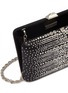 Detail View - Click To Enlarge - RODO - Strass leather box clutch