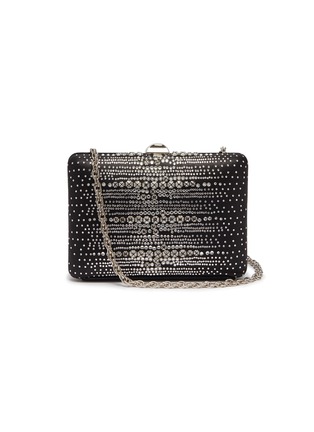 Main View - Click To Enlarge - RODO - Strass leather box clutch