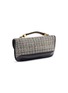 Detail View - Click To Enlarge - RODO - Patent leather panel tweed top handle clutch