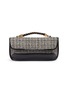 Main View - Click To Enlarge - RODO - Patent leather panel tweed top handle clutch