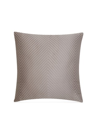 Main View - Click To Enlarge - FRETTE - Herringbone cushion cover – Slate Grey