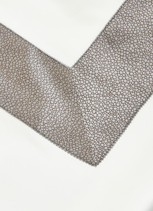 Detail View - Click To Enlarge - FRETTE - Forever YD Bordo king size duvet set – Grey/Brown