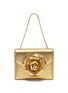 Detail View - Click To Enlarge - OSCAR DE LA RENTA - 'TRO' floral appliqué mini leather crossbody bag