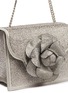  - OSCAR DE LA RENTA - 'TRO' floral appliqué strass mini satin crossbody bag