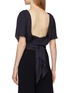 Back View - Click To Enlarge - JACQUEMUS - Sash tie open back wrap cropped top