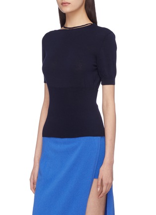Front View - Click To Enlarge - JACQUEMUS - Cutout back knit top