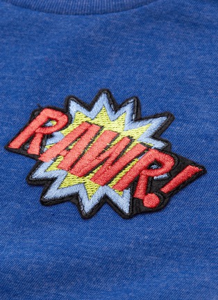  - WEE MONSTER - 'Rawr' slogan graphic appliqué kids T-shirt