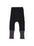 Figure View - Click To Enlarge - WEE MONSTER - Contrast cuff bamboo cotton kids jogging pants