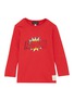 Main View - Click To Enlarge - WEE MONSTER - 'Rawr' slogan graphic print kids long sleeve T-shirt