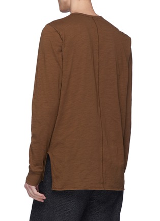 Back View - Click To Enlarge - SIKI IM / DEN IM - Contrast placket long sleeve Henley T-shirt