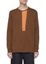 Main View - Click To Enlarge - SIKI IM / DEN IM - Contrast placket long sleeve Henley T-shirt