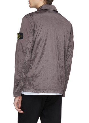 Back View - Click To Enlarge - STONE ISLAND - Chest pocket ripstop shirt jacket