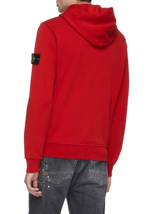 Back View - Click To Enlarge - STONE ISLAND - Logo badge hoodie