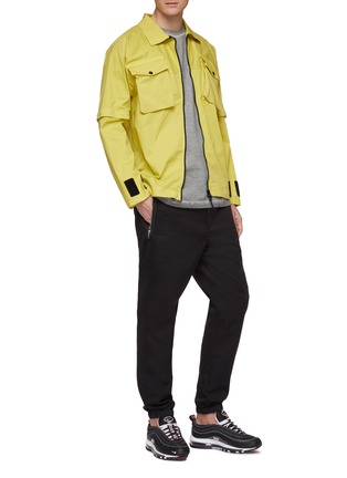 Figure View - Click To Enlarge - STONE ISLAND - Detachable sleeve chest pocket shirt jacket