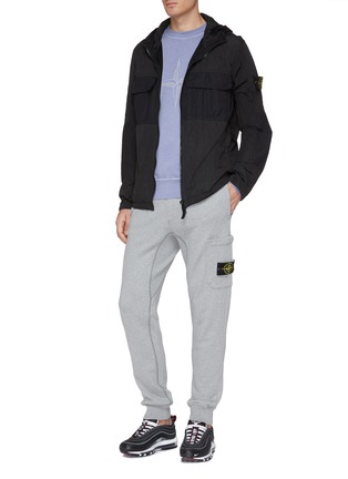 Figure View - Click To Enlarge - STONE ISLAND - Chest pocket hooded Nylon Metal Watro ripstop jacket