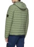 Back View - Click To Enlarge - STONE ISLAND - Hooded Loom Woven Down Chambers Stretch Nylon-TC puffer jacket