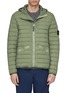 Main View - Click To Enlarge - STONE ISLAND - Hooded Loom Woven Down Chambers Stretch Nylon-TC puffer jacket
