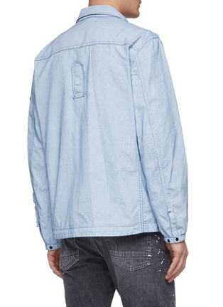 Back View - Click To Enlarge - STONE ISLAND - Flap pocket canvas shirt jacket