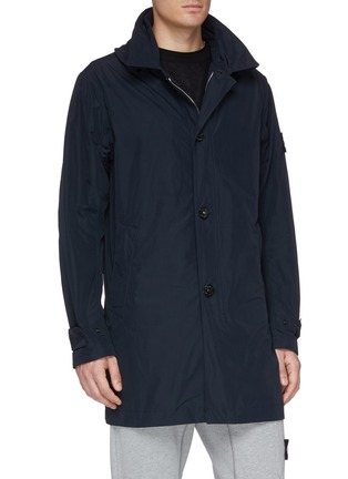 Detail View - Click To Enlarge - STONE ISLAND - Hooded Micro Reps coat