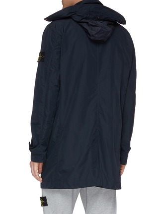 Back View - Click To Enlarge - STONE ISLAND - Hooded Micro Reps coat