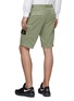 Back View - Click To Enlarge - STONE ISLAND - Twill cargo Bermuda shorts
