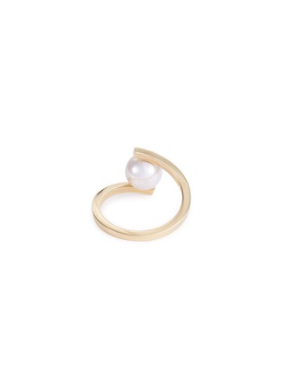 Figure View - Click To Enlarge - TASAKI - 'A Fine Balance' diamond Akoya pearl 18k yellow gold ring