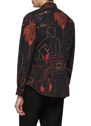 Back View - Click To Enlarge - PAUL SMITH - 'Beach Sketch' graphic print shirt