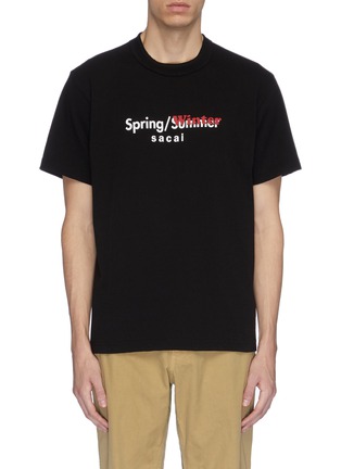 Main View - Click To Enlarge - SACAI - 'Spring Winter' slogan print T-shirt