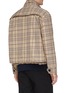 Back View - Click To Enlarge - SACAI - x Dr. Woo spider embroidered layered tartan plaid shirt jacket