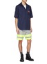 Figure View - Click To Enlarge - SACAI - Contrast waistband stripe cuff sweat shorts