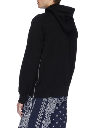Back View - Click To Enlarge - SACAI - 'Spring Winter' slogan print side zip hoodie